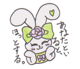 ribbon rabbit rabbit sticker #10389927