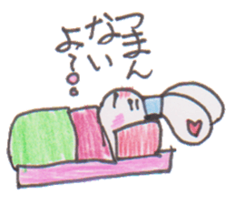 ribbon rabbit rabbit sticker #10389929