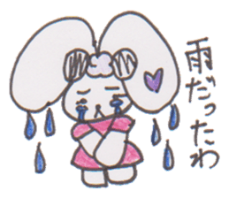 ribbon rabbit rabbit sticker #10389932