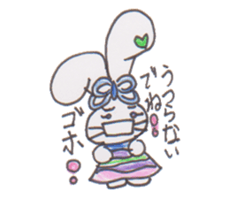 ribbon rabbit rabbit sticker #10389933