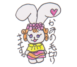 ribbon rabbit rabbit sticker #10389939