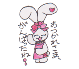 ribbon rabbit rabbit sticker #10389941