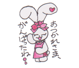 ribbon rabbit rabbit sticker #10389941