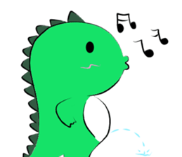 silly dinosaur sticker #10390960