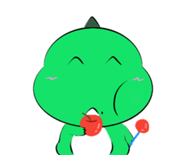 silly dinosaur sticker #10390961