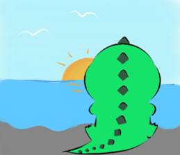 silly dinosaur sticker #10390968