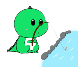 silly dinosaur sticker #10390972
