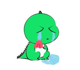 silly dinosaur sticker #10390978