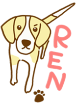 Handsome Beagle "REN" sticker #10392300