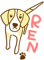 Handsome Beagle "REN" sticker #10392300