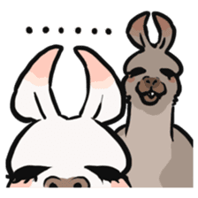 Cute & Ugly Llama! sticker #10393669