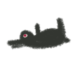 Little Black Rabbit Mofu. sticker #10394145