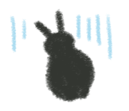 Little Black Rabbit Mofu. sticker #10394147