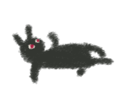 Little Black Rabbit Mofu. sticker #10394158