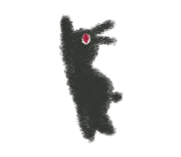 Little Black Rabbit Mofu. sticker #10394181