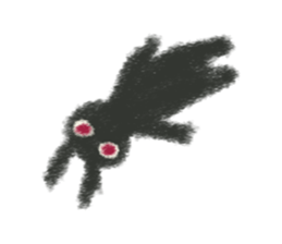 Little Black Rabbit Mofu. sticker #10394183