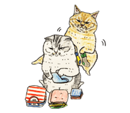 Strange world of cats 3 sticker #10395163