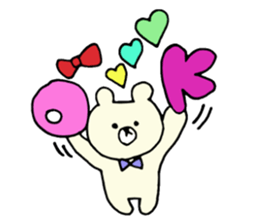 Cute cute white bear sticker #10395864