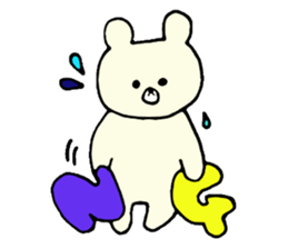 Cute cute white bear sticker #10395865