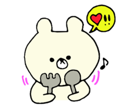Cute cute white bear sticker #10395872