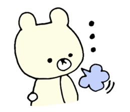 Cute cute white bear sticker #10395874