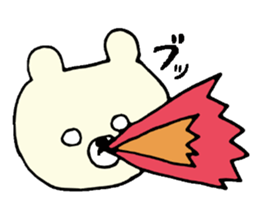 Cute cute white bear sticker #10395875