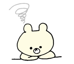 Cute cute white bear sticker #10395876