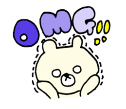 Cute cute white bear sticker #10395878