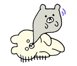 Cute cute white bear sticker #10395880