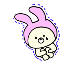 Cute cute white bear sticker #10395881