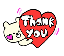 Cute cute white bear sticker #10395897