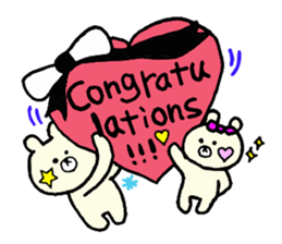 Cute cute white bear sticker #10395898