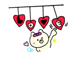 Cute cute white bear sticker #10395899