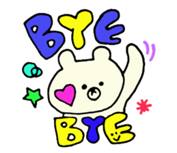 Cute cute white bear sticker #10395902