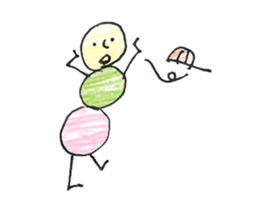 dumpling caterpillar sticker #10396152