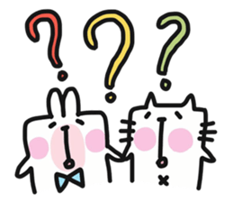 Happy bunny&cat sticker #10396300