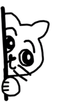 A scribble of a white cat. sticker #10397056