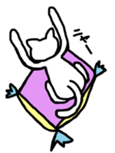 A scribble of a white cat. sticker #10397062