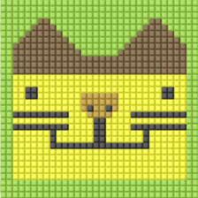 8-bit pixel Castella Cat sticker #10398424