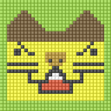 8-bit pixel Castella Cat sticker #10398425
