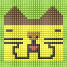 8-bit pixel Castella Cat sticker #10398427