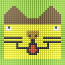 8-bit pixel Castella Cat sticker #10398430