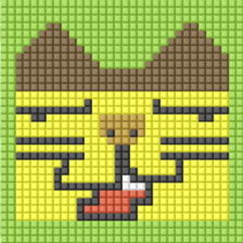 8-bit pixel Castella Cat sticker #10398432