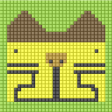 8-bit pixel Castella Cat sticker #10398433