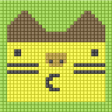 8-bit pixel Castella Cat sticker #10398434