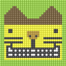 8-bit pixel Castella Cat sticker #10398435