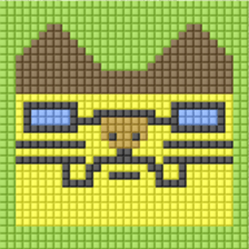 8-bit pixel Castella Cat sticker #10398437