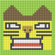 8-bit pixel Castella Cat sticker #10398438