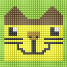 8-bit pixel Castella Cat sticker #10398441
