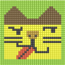 8-bit pixel Castella Cat sticker #10398442